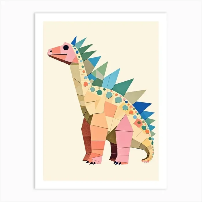 Nursery Dinosaur Art Dimetrodon 3 Art Print by Scribble Studio