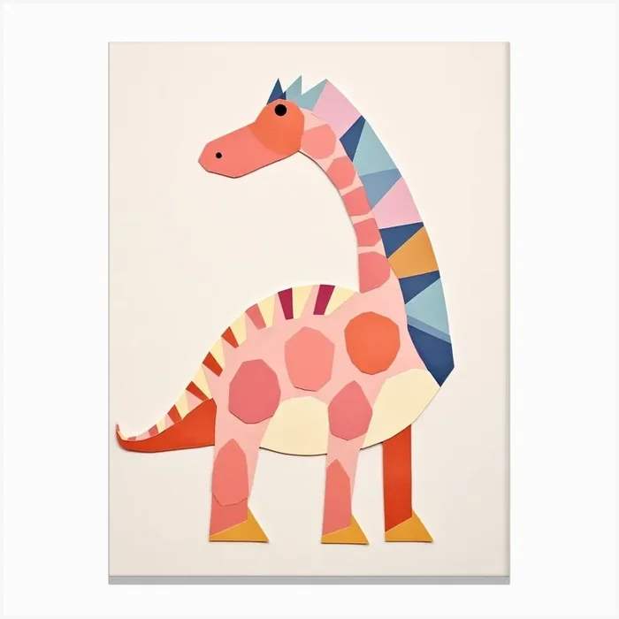 Nursery Dinosaur Art Parasaurolophus 1 Canvas Print by Scribble Studio