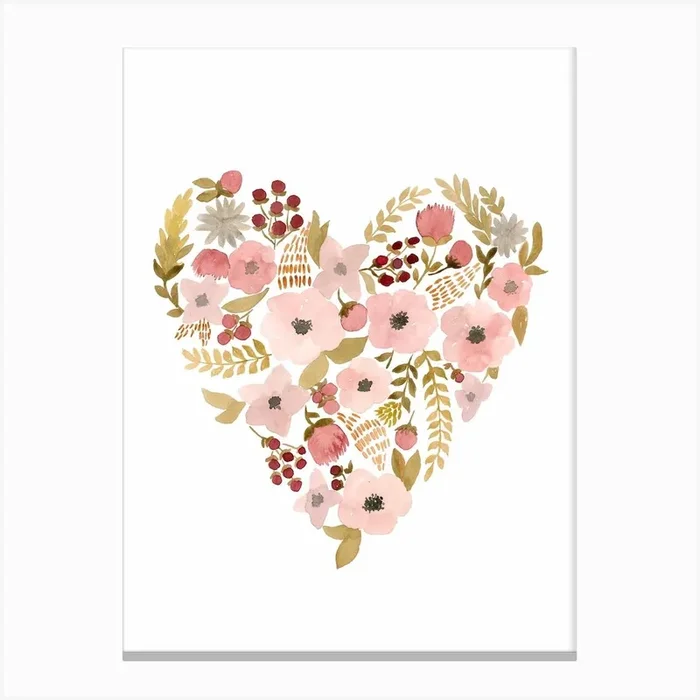 Nursery Heart Canvas Print by Mantika Studio