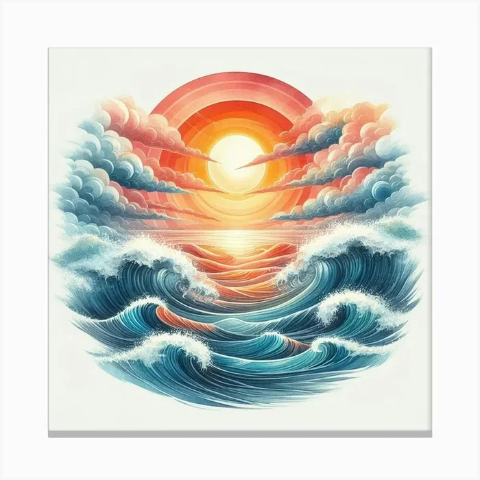 Ocean Waves Canvas PrintD by DGTDGT