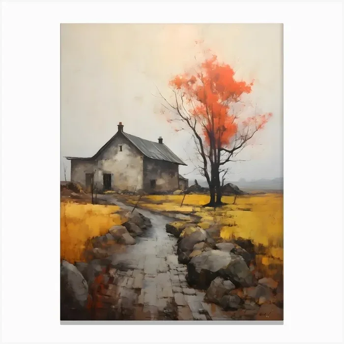Old Stone Farm Warm Tones 1 Canvas PrintSC by S.K. Coghlan