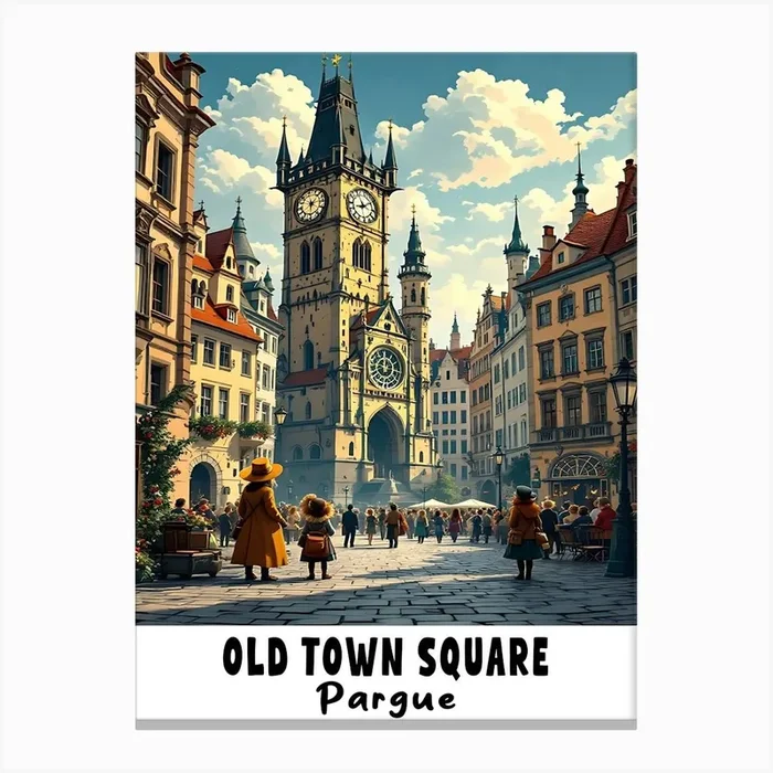 Old Town Square, Prague Canvas Print by Mihir Mojumdar
