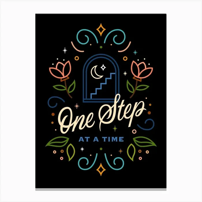 One Step at a Time Canvas Print by Wink & Wonder