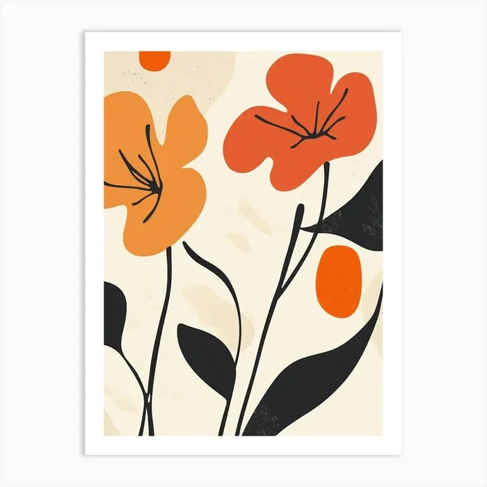 Orange Flowers 2 Art Print by SyedAbu