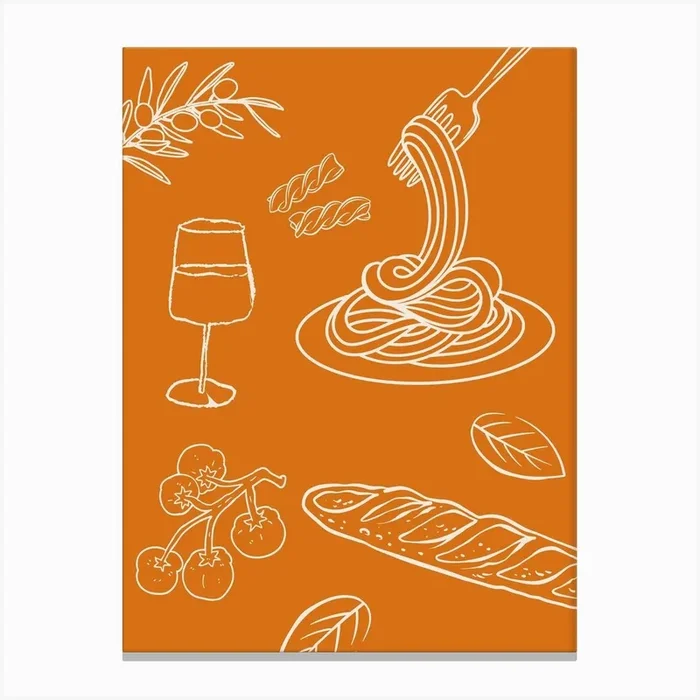 Orange Tablescape Canvas Print by Artful Appetite