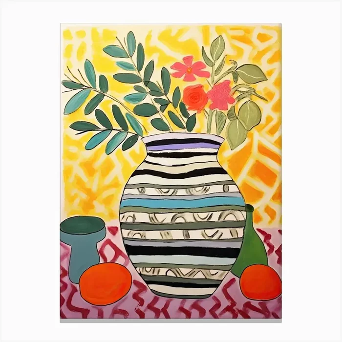 Oranges In A Vase Canvas Print by DaarbyN