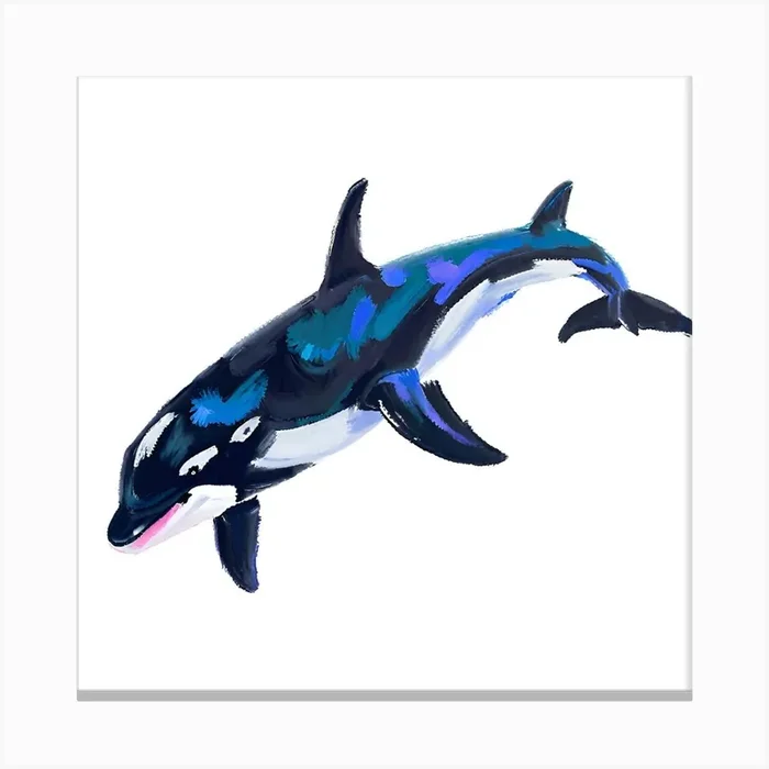 Orca Whale 08 Canvas Print by Lisa Baum