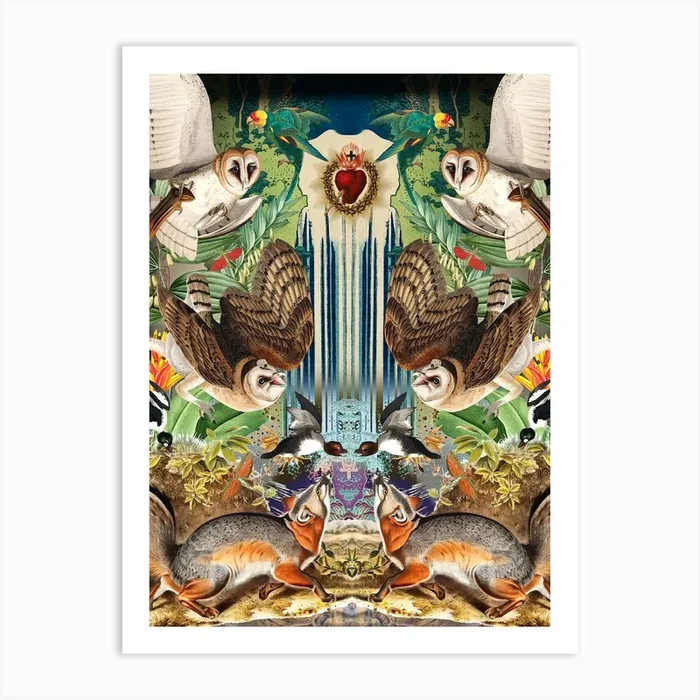 Owls In The Forest Art Print by stephen buckley