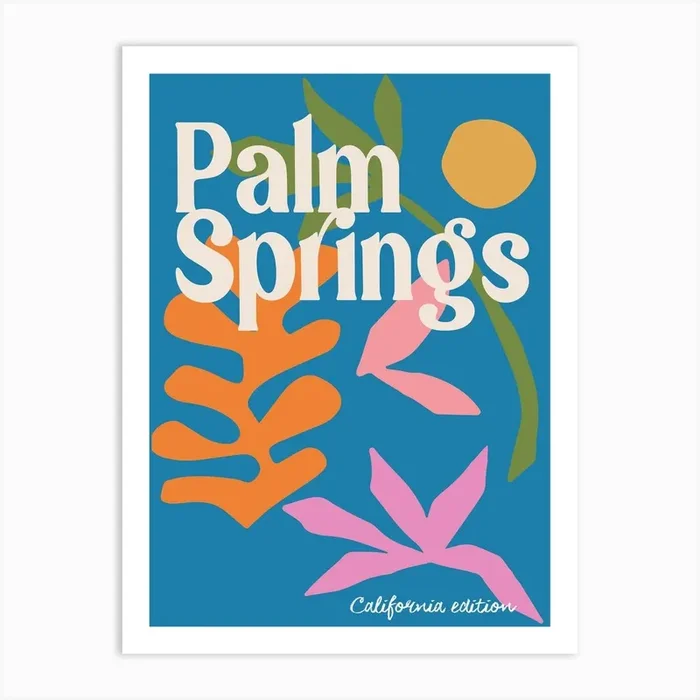 Palm Springs Abstract Art Print by Dazey Print Shop