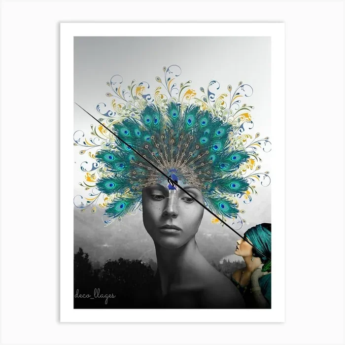 Paon 1 Art Print by Decollages