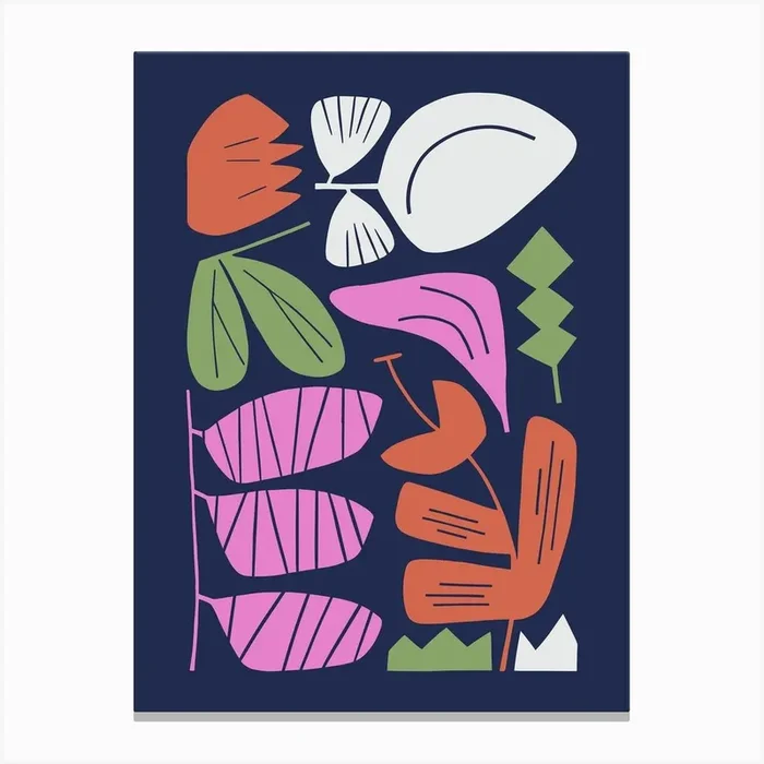 Paper Floral Canvas Print by Maluda