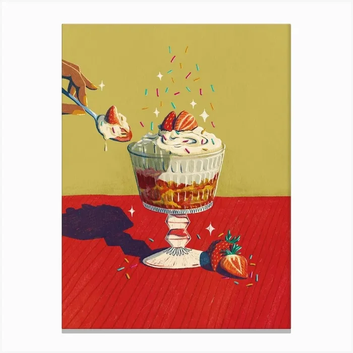 Parfait Perfection Canvas Print by Living Sketches
