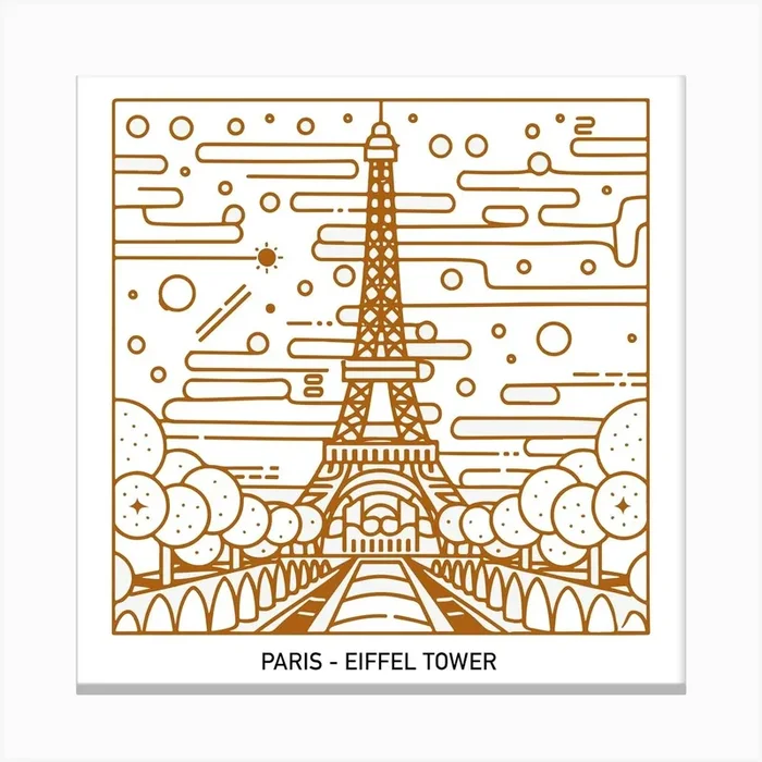 Paris – Eiffel Tower Canvas Print by Andreas Magnusson