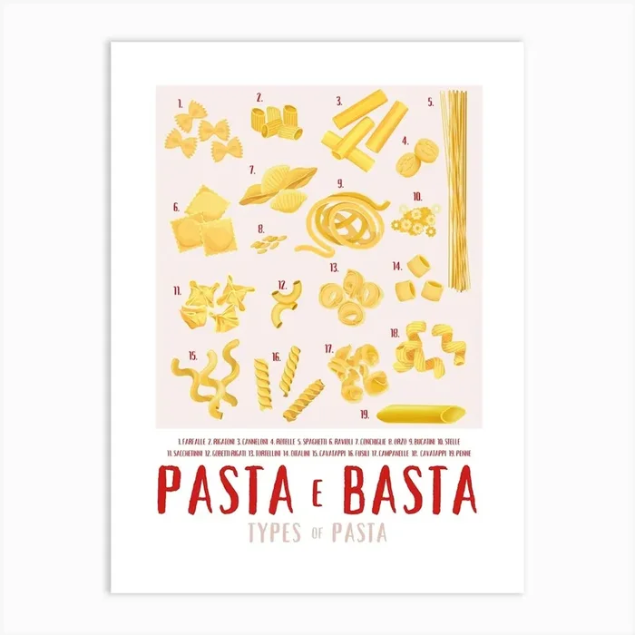 Pasta E Basta Art Print by Jetlag Pixels