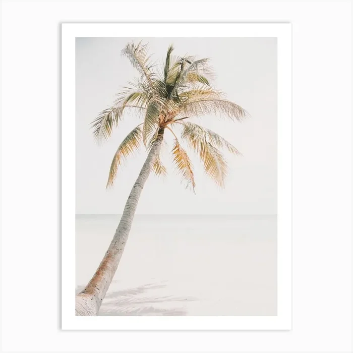 Pastel Palm Tree Art Print by Boho Styler Studio