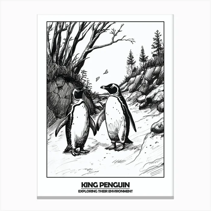 Penguin Exploring Their Environment Poster 5 Canvas Print by Energy of the Sea