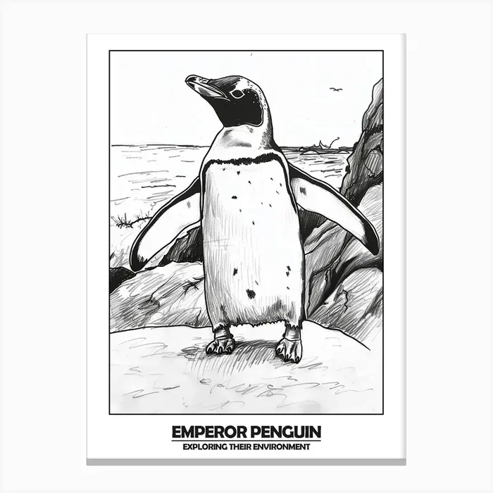 Penguin Exploring Their Environment Poster Canvas Print by Energy of the Sea