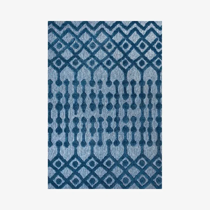 Peralta Moroccan Diamond Indoor / Outdoor Area Rug – Navy by JONATHAN Y