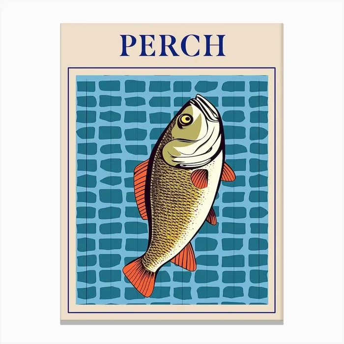 Perch Seafood Poster Canvas Print by Artful Appetite
