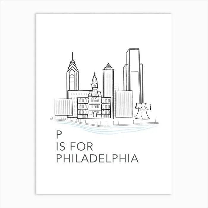 Philadelphia Art Print by Tiny Human Print Co.