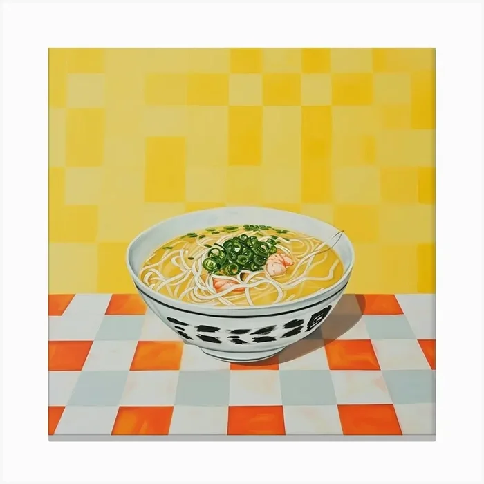 Pho Noodle Soup Yellow 2 Canvas Print by Artful Appetite