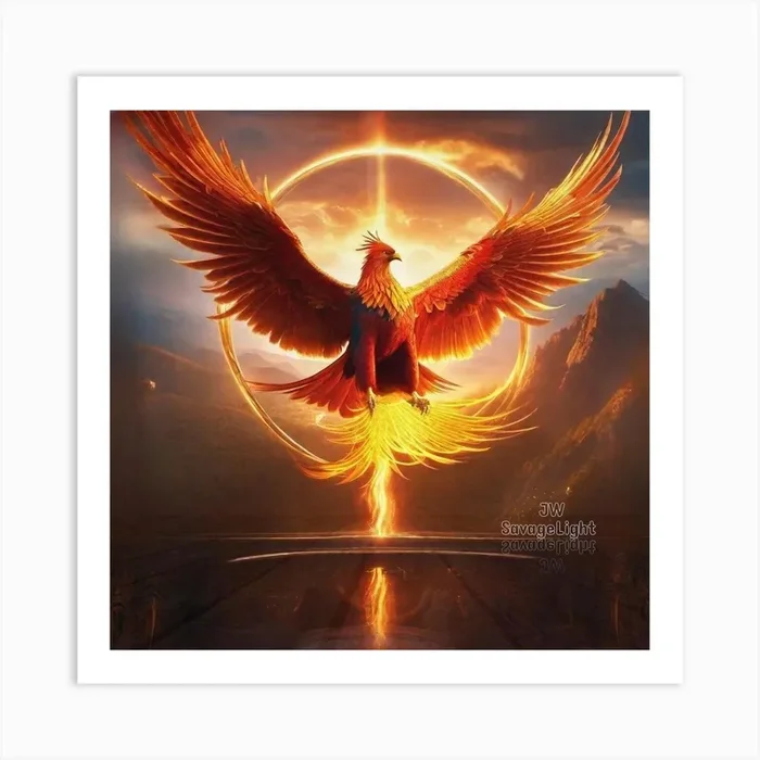 Phoenix JW/ SavageLight Art Print by Jackelyn Wolfe
