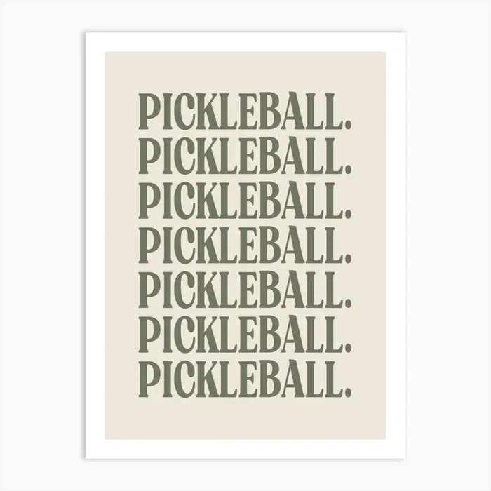 Pickleball Art PrintK by KIKIANDNIM