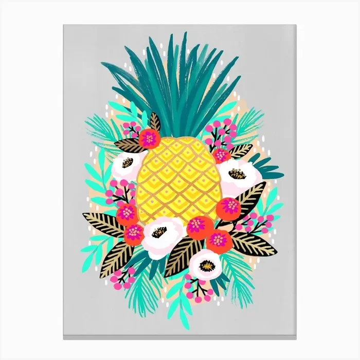 Pineapple Joy Canvas PrintJP by Jess Phoenix