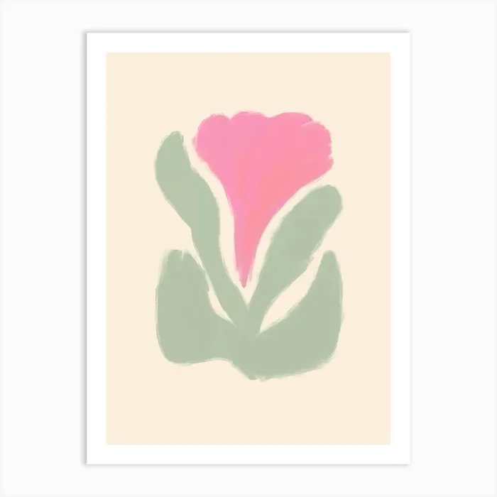 Pink Flower 1 Art Print by elfy art