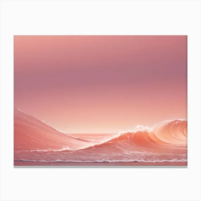 Pink Ocean Wave Canvas Print by ArtistryEdge