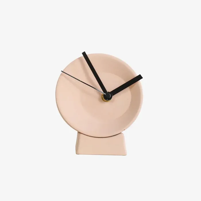 Pink Off Center Desk Clock by Studio Lorier