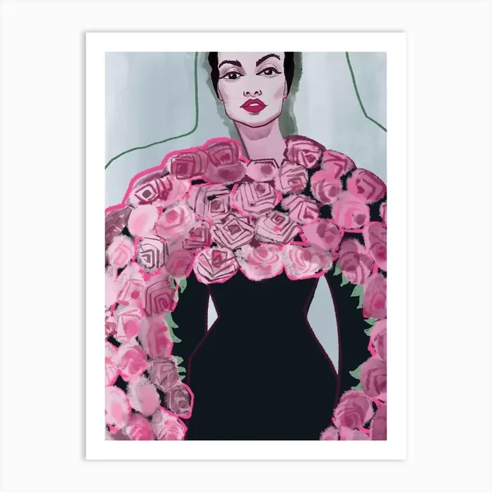 Pink Roses Art Print by Raspberry Print