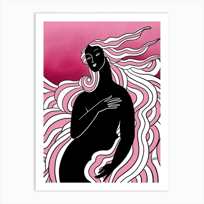Pink Venus Art Print by Anna Grimal Illustration