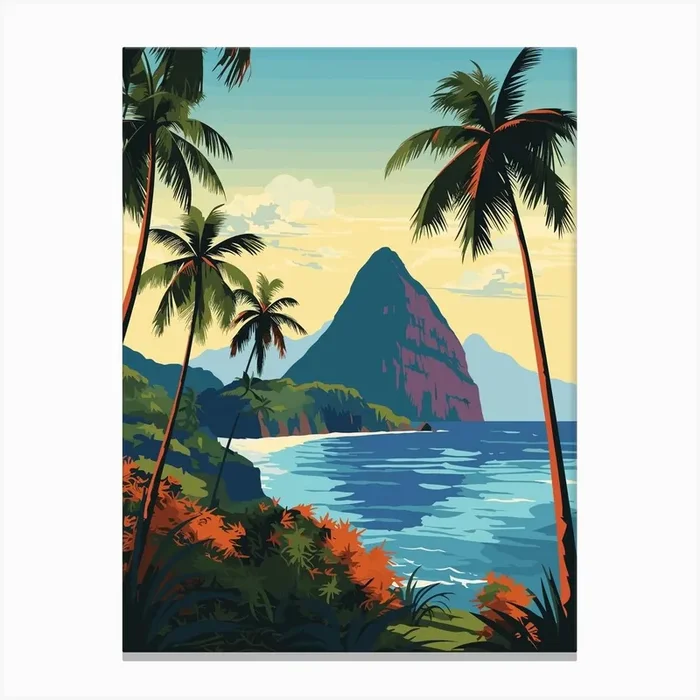 Pitons St Lucia Canvas PrintS by SuperNova
