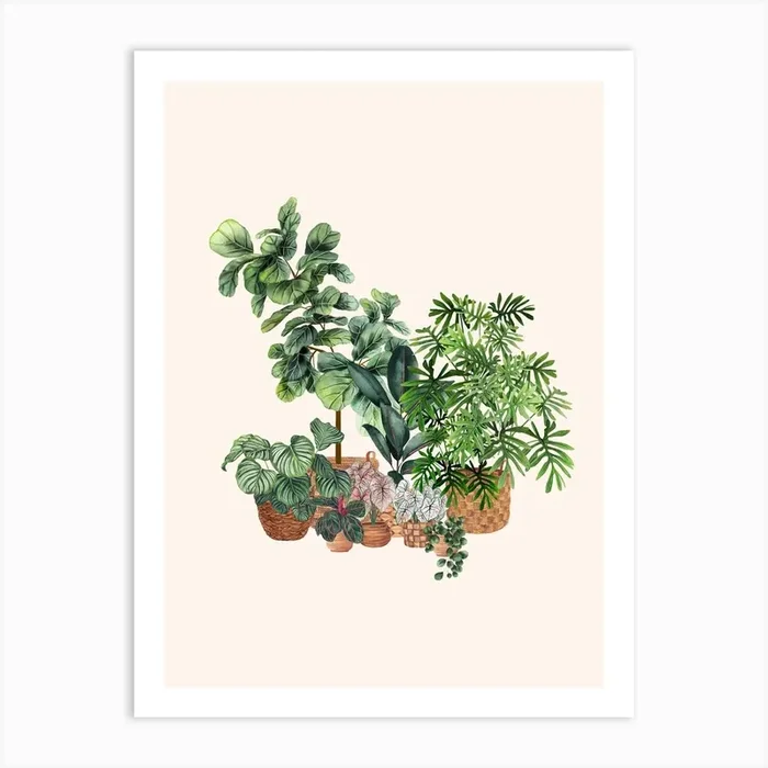 Plant Gang 7 Art Print by Gush Art Studio