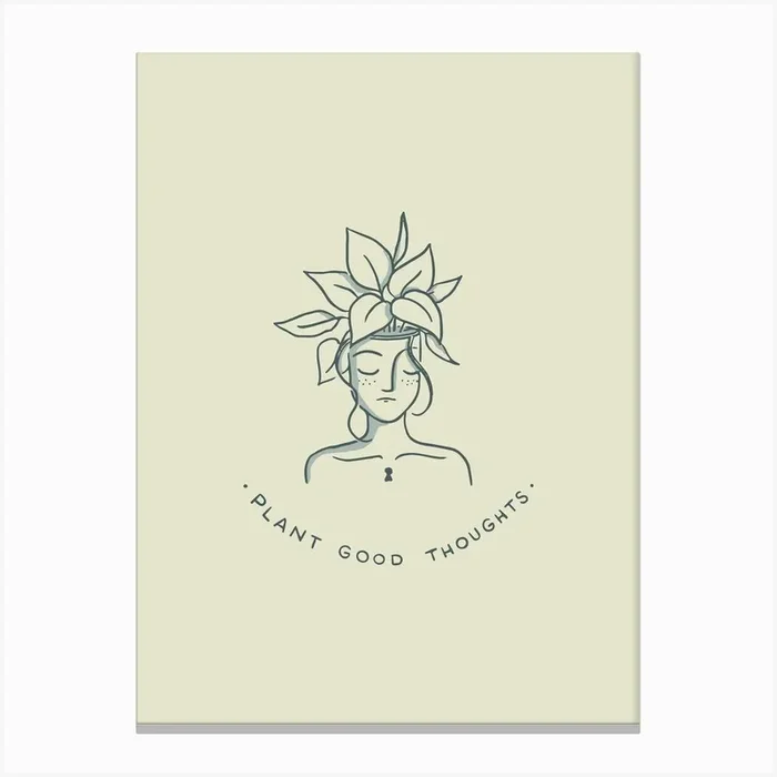 Plant Good Thoughts Canvas Print by Flattering Design