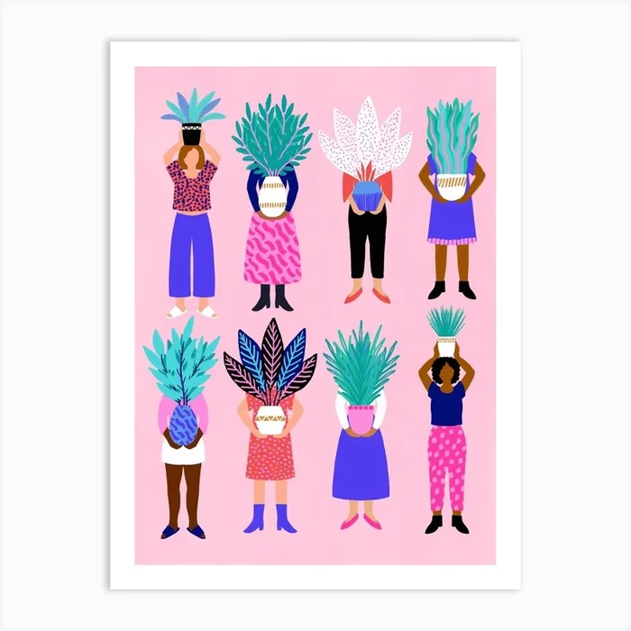 Plant Ladies Art PrintJP by Jess Phoenix