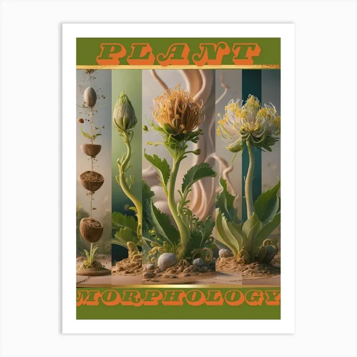 Plant Morphology Art PrintL by LuciaGeorge