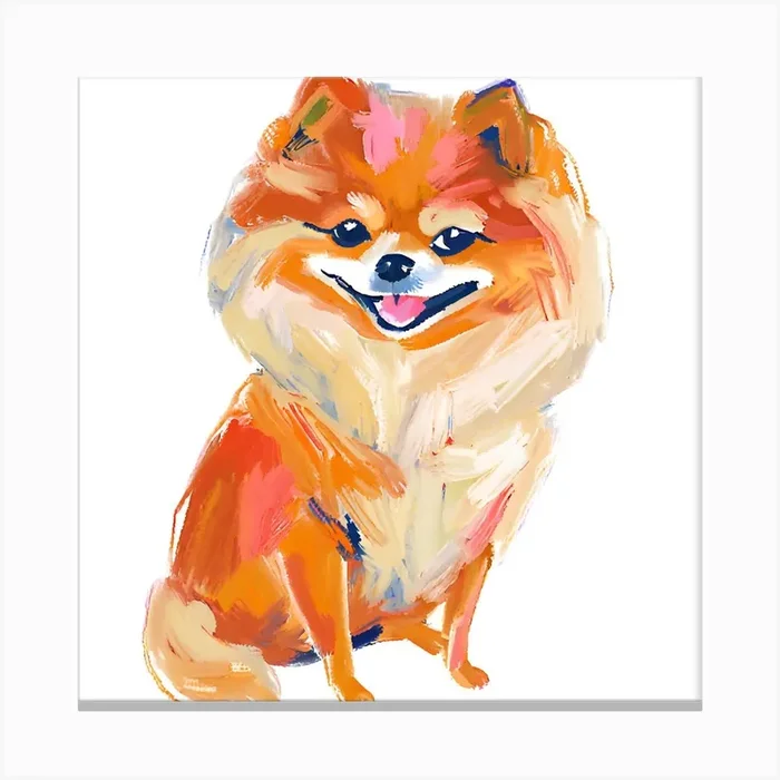 Pomeranian 02 Canvas Print by Lisa Baum