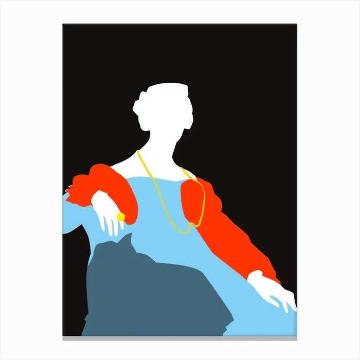 Pop Portrait · Ingres 6 Canvas Print by Marko Koeppe
