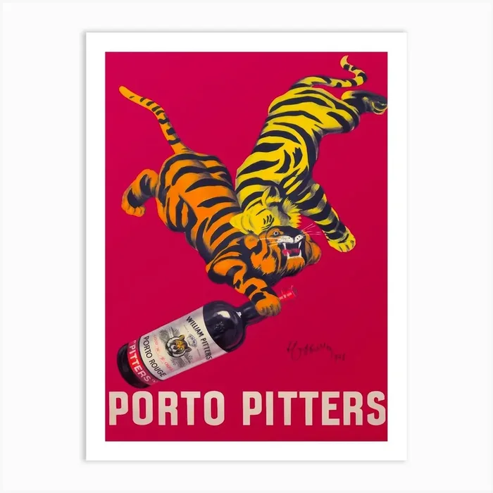 Porto Bitters Tiger Drink Vintage Poster Art Print by Mambo