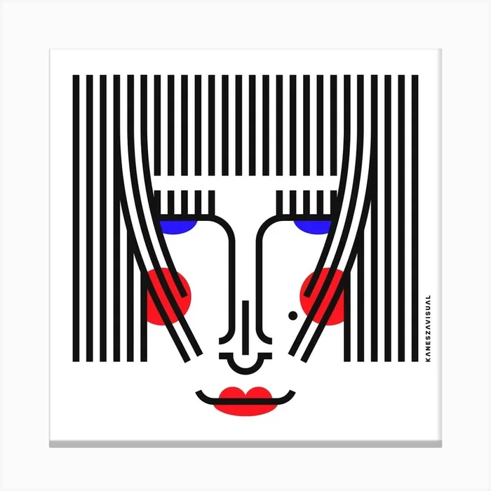 Portrait Nancy Square Canvas Print by Kanesza