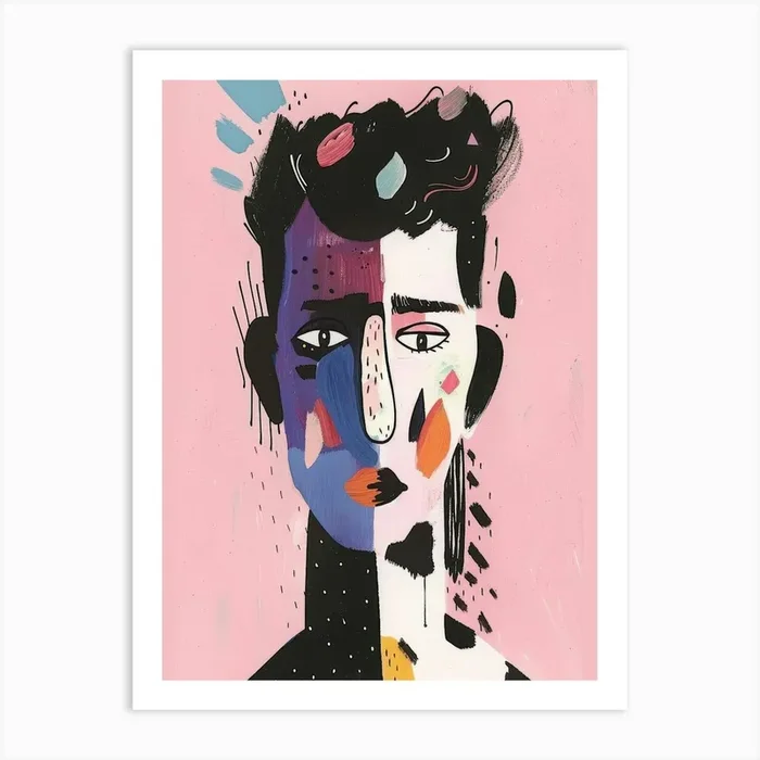 Portrait Of A Man 29 Art Print by Moving Clouds Art