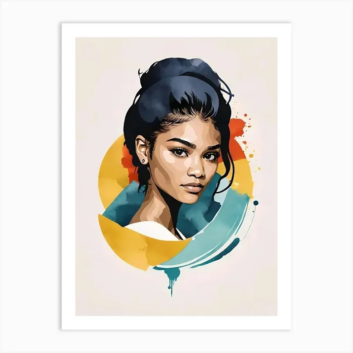 Portrait Of Zendaya Art Print by Sobalvarro