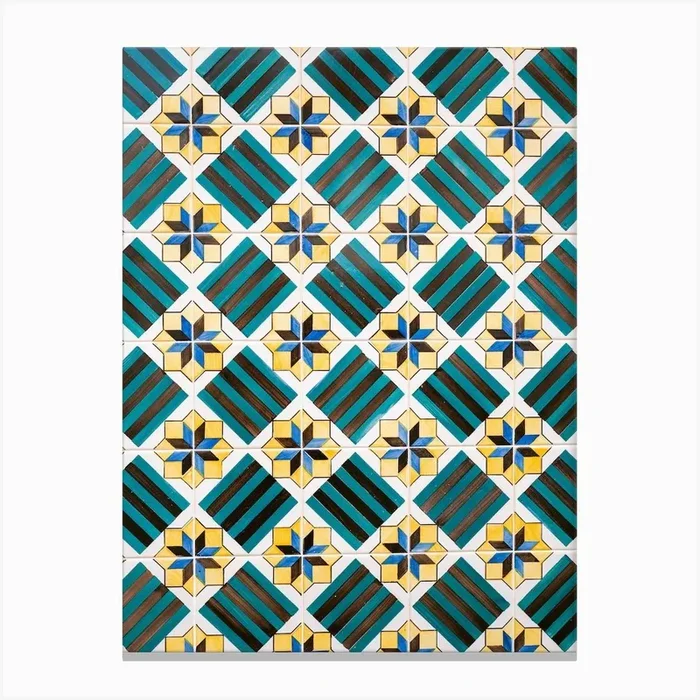 Portuguese Patern Canvas Print by Raisa Zwart Photography
