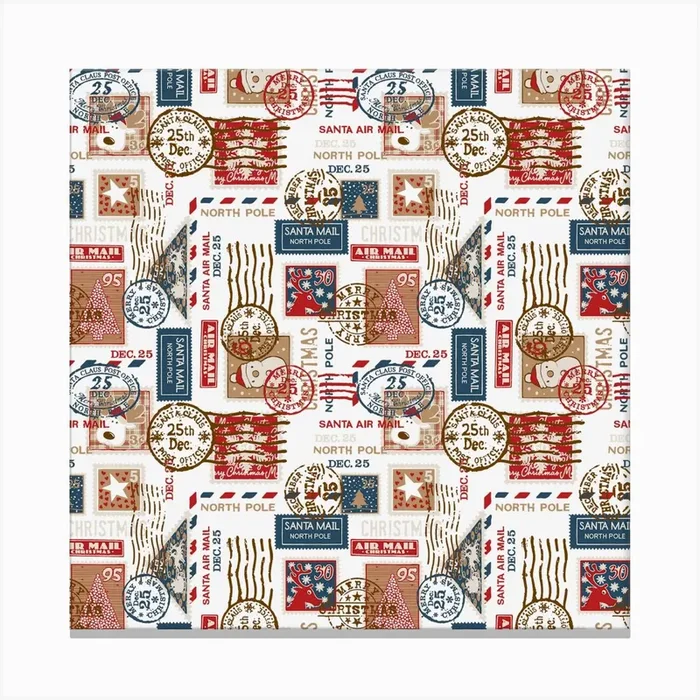 Postage Stamps Canvas Print by Etnousta