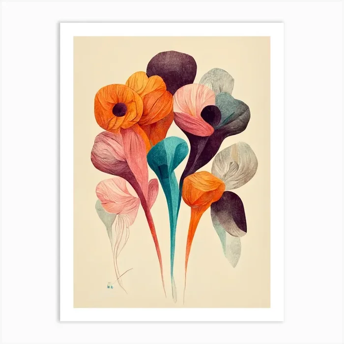 Pressed Flowers Art Print by Mambo