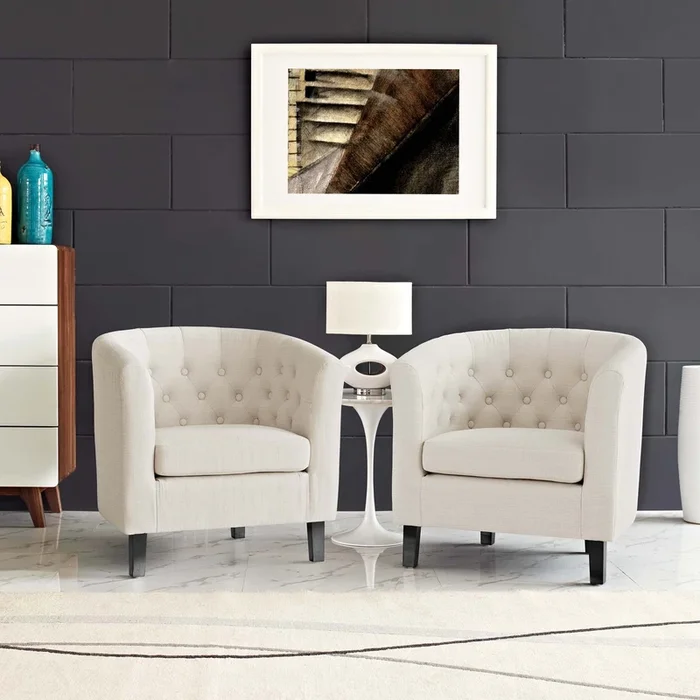 Prospect 2 Piece Upholstered Fabric Armchair Set by Modway
