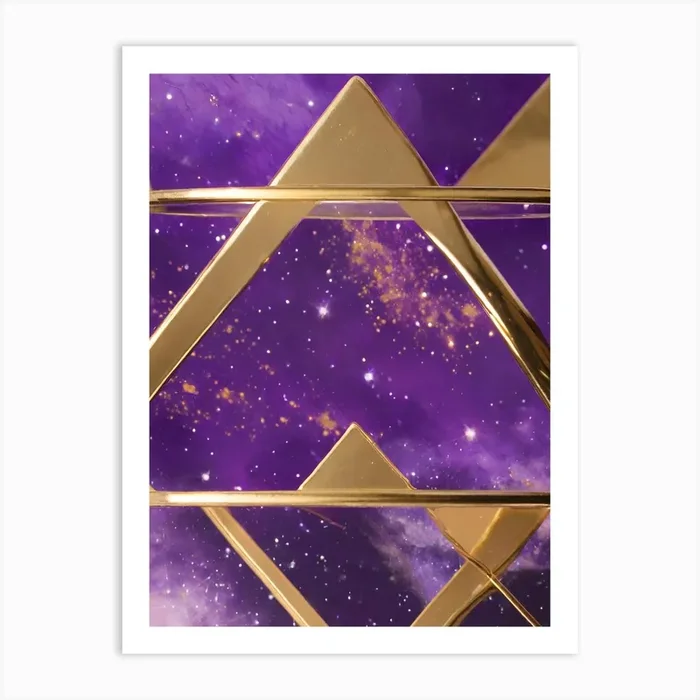 Purple Gold Galaxy Art PrintM by Myria