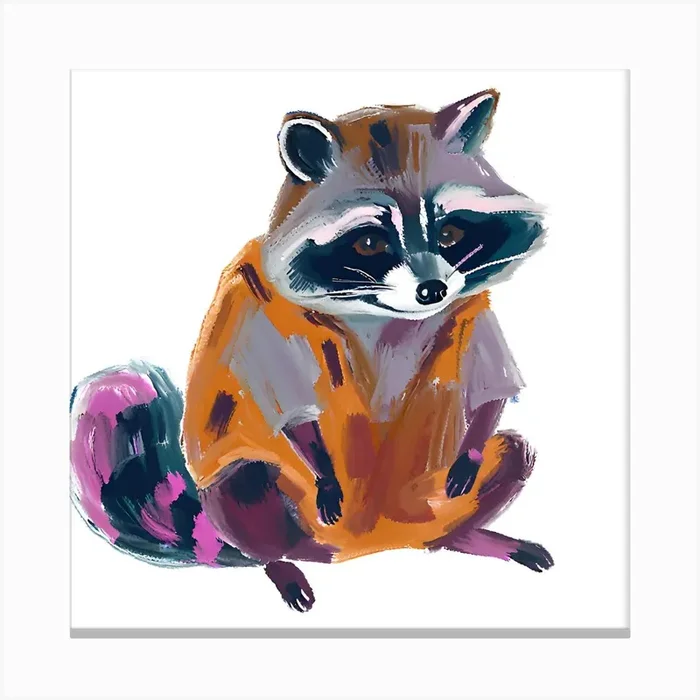 Raccoon 04 Canvas Print by Lisa Baum